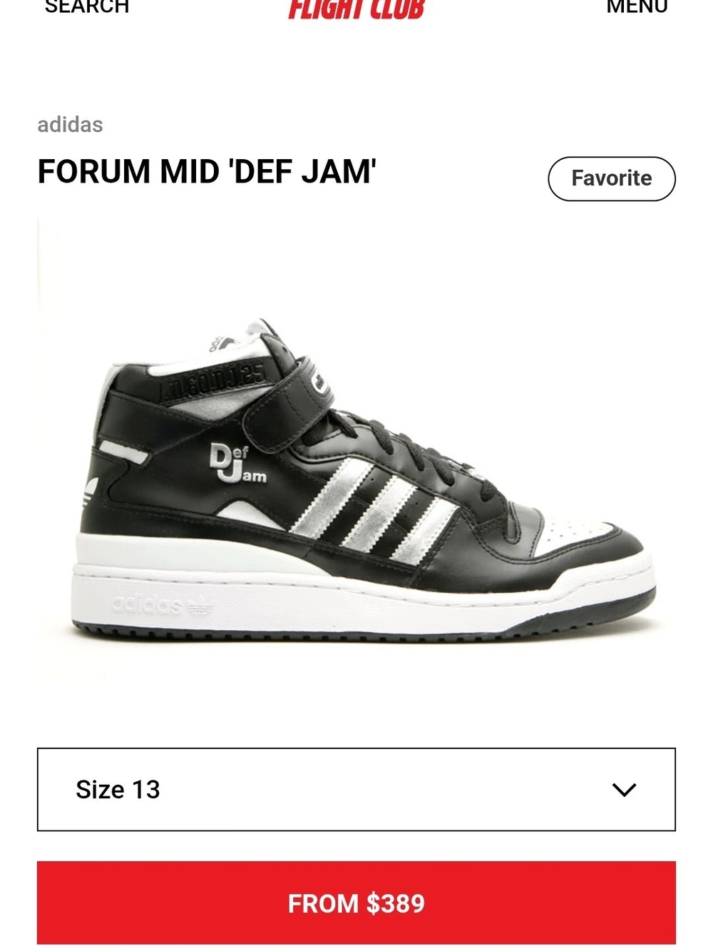 adidas Forum Mid 'Def Jam' Black & White Sneakers